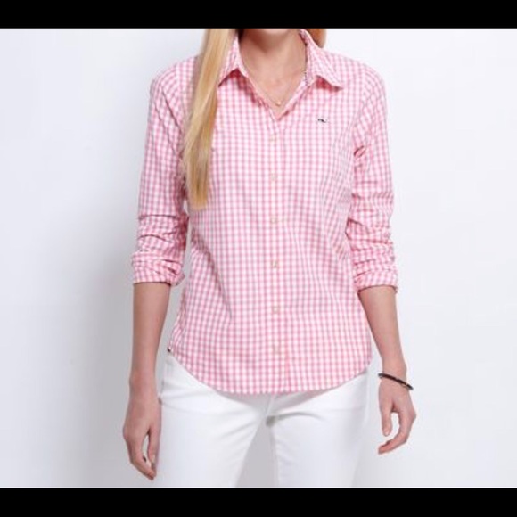 Vineyard Vines Tops - Vineyard Vines Pink Gingham Button Down Shirt